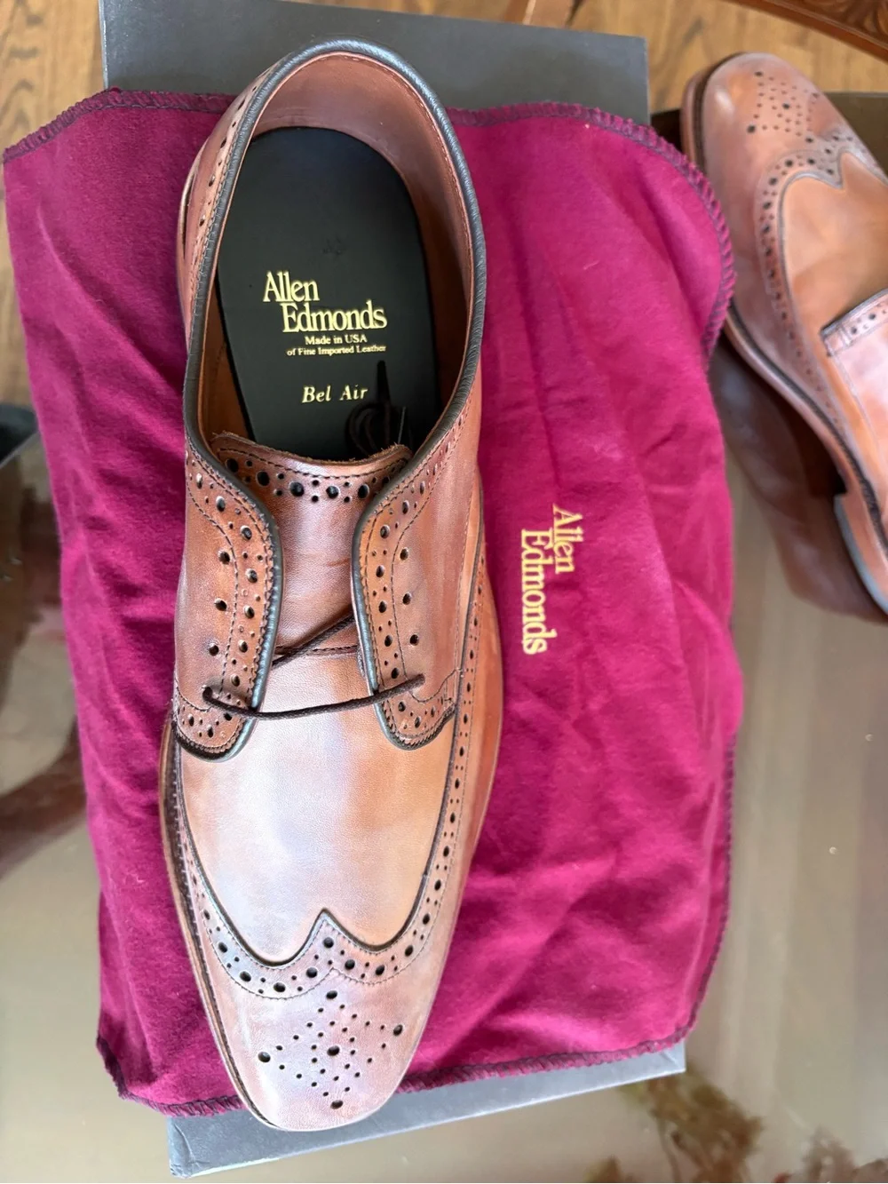 Allen Edmonds Brown Wingtip Derby Shoes